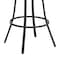 Armen Living Valerie 30" Swivel Slate Gray Faux Leather and Black Metal Bar Stool LCVLBAMBGR30 - alternate 2
